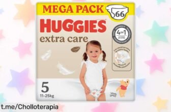 Mega pack de pañales Huggies Extra Care para bebé, ¡rebaja brutal que no te puedes perder! Cuida su piel y aprovecha antes de que se agoten.