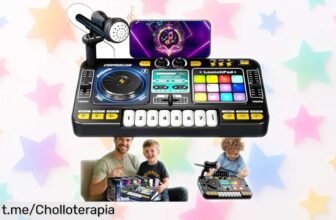 Mesa DJ para niños con bluetooth y luces: un ofertón que anima a los peques a pinchar mientras disfrutan. ¡Corre antes de que se agote esta diversión12!