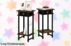 Mesa auxiliar Furinno TurnNTube en pack de 2, aprovecha el precio de escándalo y dale un toque increíble a tu hogar ¡No te la pierdas!