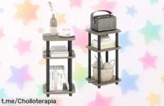 Mesa auxiliar Furinno: ordena tu espacio de forma fácil y rápida con este pack de 2 mesas redondas, ¡su precio rebajado es una oportunidad que no puedes dejar escapar!