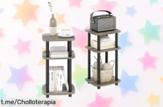 Mesa auxiliar Furinno: ordena tu espacio de forma fácil y rápida con este pack de 2 mesas redondas, ¡su precio rebajado es una oportunidad que no puedes dejar escapar!