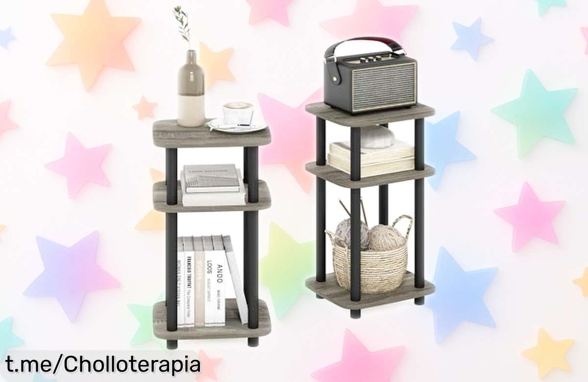 Mesa auxiliar Furinno: ordena tu espacio de forma fácil y rápida con este pack de 2 mesas redondas, ¡su precio rebajado es una oportunidad que no puedes dejar escapar!