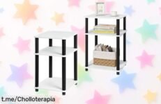 Mesa auxiliar con 3 estantes para exprimir tu espacio: ¡un chollazo que vuela y no se repite! Aprovéchala antes de que se escape y dale un toque práctico a tu hogar.