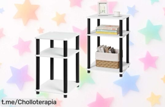 Mesa auxiliar con 3 estantes para exprimir tu espacio: ¡un chollazo que vuela y no se repite! Aprovéchala antes de que se escape y dale un toque práctico a tu hogar.