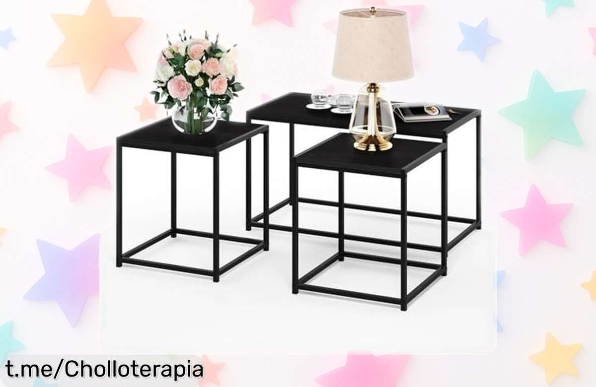 Mesa baja y dos auxiliares Furinno Camnus en oferta increíble, dale un aire moderno a tu salón con esta oportunidad que no se repite jamás. ¡No esperes más para hacerla tuya!