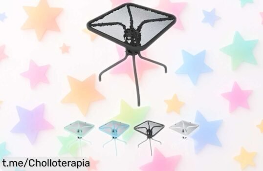 Mesa de cristal cuadrada Jardin202 con base metálica: la oferta perfecta para tu terraza a un precio que no se puede creer, ¡aprovéchalo antes de que desaparezca!