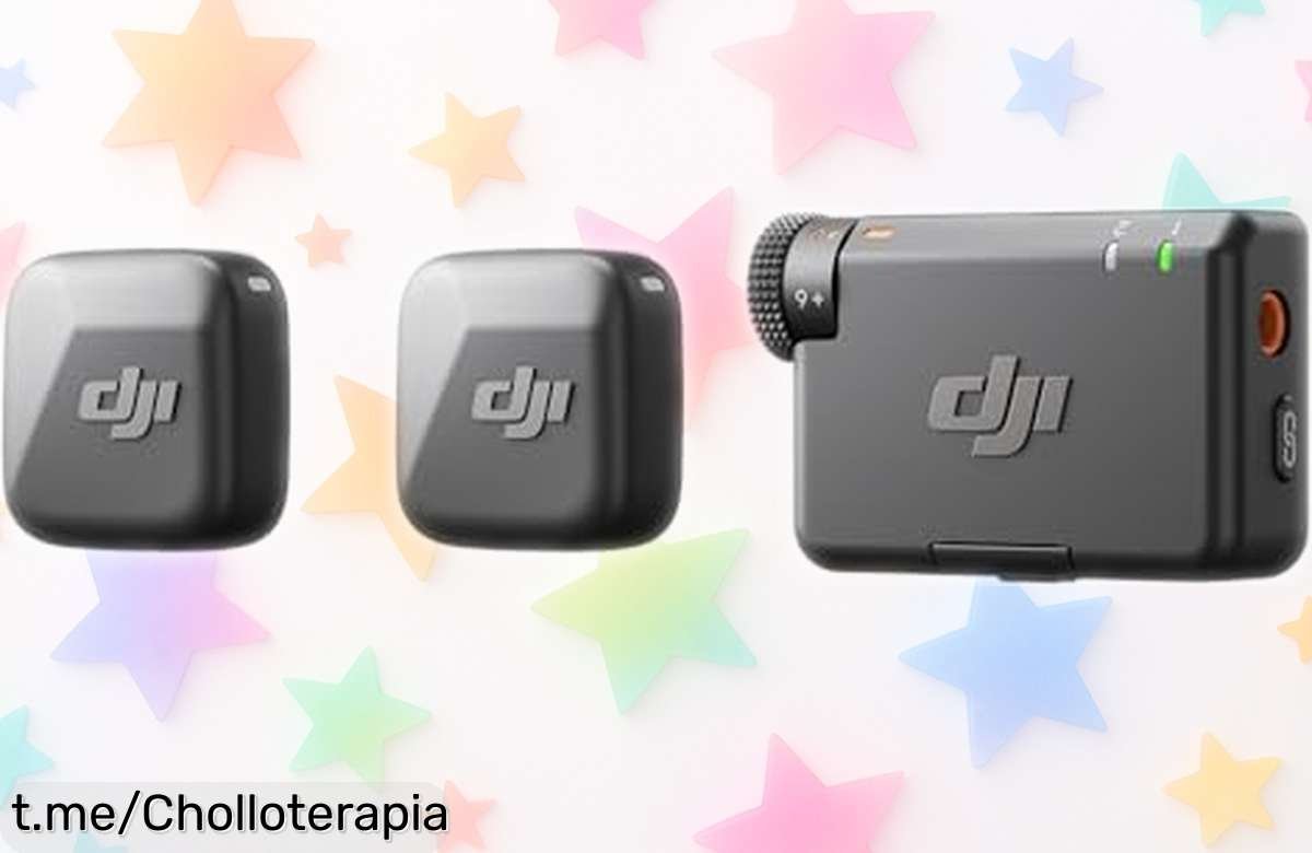Micrófono lavalier inalámbrico DJI Mic Mini para dos personas, sonido nítido y alcance de 400 m. ¡No te quedes fuera de este chollazo que volará rápido!