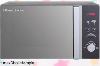 Microondas compacto Russell Hobbs RHM2076S, un chollo que vuela: 20 litros de pura potencia y diseño moderno a precio escandaloso, ¡no te lo puedes perder!