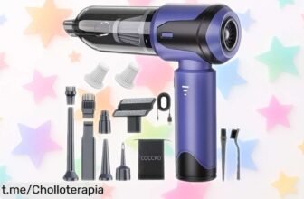 Mini aspirador de mano COCCKO: limpieza a tu medida con potencia 4 en 1, ¡aprovecha este ofertón que vuela rápido y dale un respiro a tus espacios!