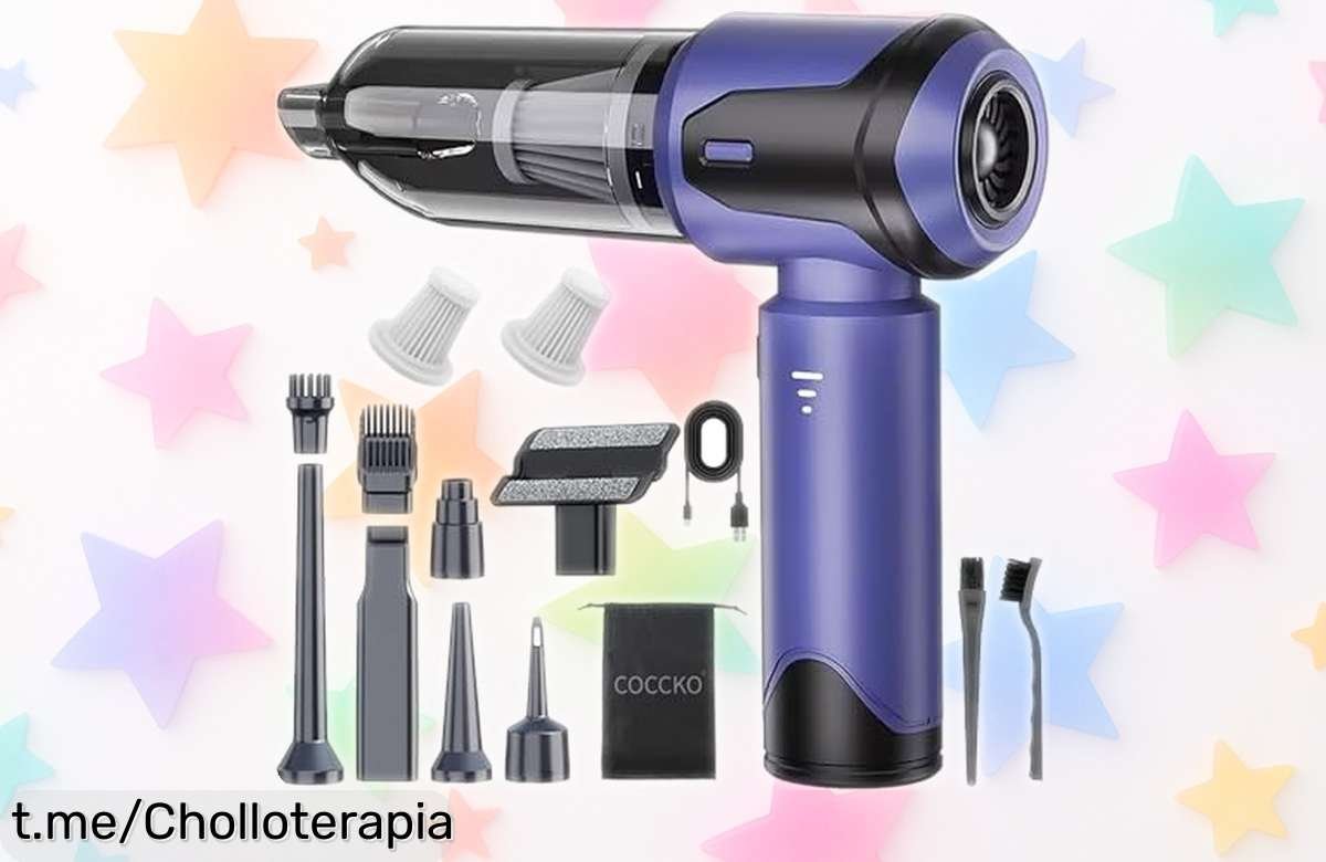 Mini aspirador de mano COCCKO: limpieza a tu medida con potencia 4 en 1, ¡aprovecha este ofertón que vuela rápido y dale un respiro a tus espacios!