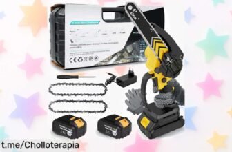 Mini motosierra eléctrica de 6 pulgadas con 2 baterías, ¡chollazo y precio de escándalo que vuela! No te quedes sin la tuya antes de que desaparezca.