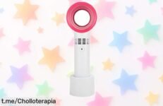 Mini ventilador portátil Garsent recargable que te refresca al instante; ¡está de oferta a un precio locura, no te quedes sin el tuyo y siente el fresquito dondequiera!