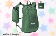 Mochila de senderismo plegable EgoNova 12L, oferta impresionante a precio loco que se agota rápido; ¡ideal para tus aventuras donde sea y cuando quieras!