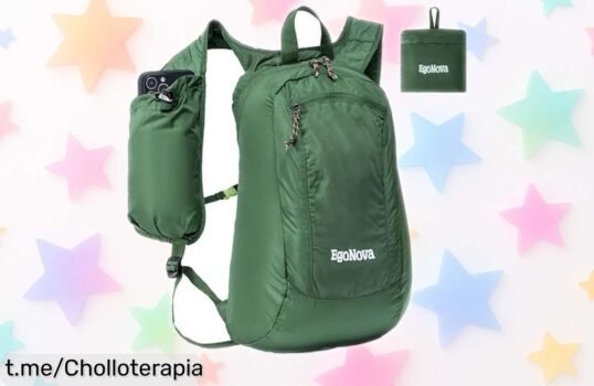 Mochila de senderismo plegable EgoNova 12L, oferta impresionante a precio loco que se agota rápido; ¡ideal para tus aventuras donde sea y cuando quieras!