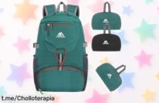 Mochila ultraligera de 20 litros Flintronic que cabe en un bolsillo, ¡ofertón a precio loco! No te quedes sin la tuya y lleva tus aventuras al siguiente nivel.