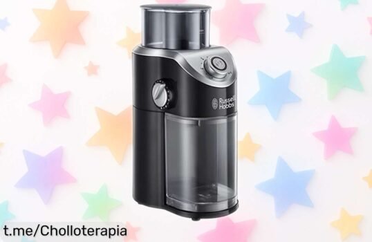 Molinillo eléctrico para café Russell Hobbs con 3 ajustes y LED, chollazo a precio loco que no puedes dejar escapar; ¡prepara hasta 12 tazas de puro placer!