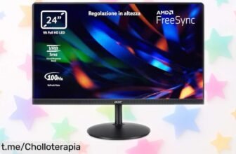 Monitor Full HD Acer CBA242YHbirf para gaming y pelis, con respuesta de 1 ms ¡Prepárate para disfrutarlo a un precio que vuela! Al final, la diversión no espera.