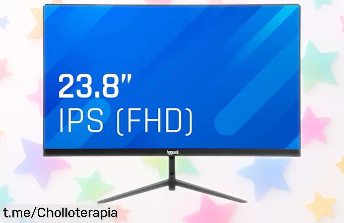 Monitor Full HD de 24” con panel IPS y 120 Hz, imagen brutal a un precio loco que no se repetirá; crea el setup guapísimo que siempre quisiste, ¡aprópiate de este chollo antes que volar!