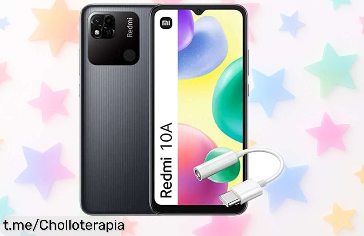 Móvil Redmi 10A 3/64GB tirado de precio y con cable USBC a jack de regalo, ¡no te quedes sin el tuyo antes que vuelen!