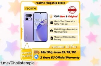 Móvil realme 16 Pro 5G con pantalla de 144Hz y cámara de 200MP a precio loca, no puedes dejar escapar esta oferta ¡hazte con él antes que se agote!