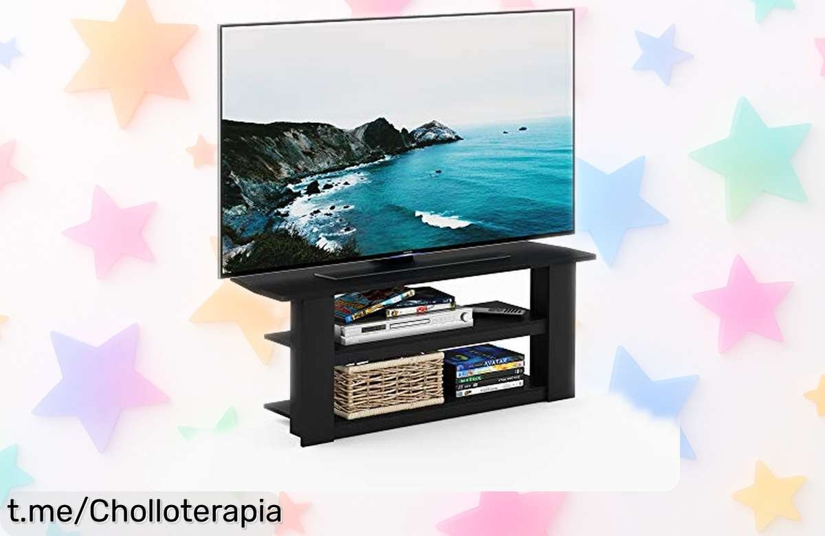 Mueble para tele Furinno: diseño moderno que aguanta pantallas grandes y ofrece espacio de sobra, ¡precio rebajado y oportunidad única que no querrás dejar pasar!