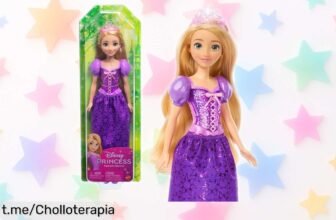 Muñeca princesa Rapunzel de Enredados con melena para peinar y accesorios, ¡rebaja espectacular que vuela! No te quedes sin ella, alegría y diversión al instante.