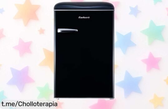 Nevera pequeña con congelador Corberó CF1PG90RN a precio de escándalo, diseño retro y ¡súper silenciosa! Quedan pocas unidades, no te quedes sin la tuya.