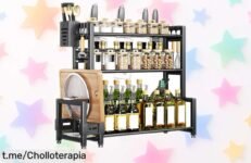 Organizador de especias KYYGKY en acero resistente, ahorro brutal y precio tirado; dale a tu cocina el orden que merece antes de que se agote este chollo.