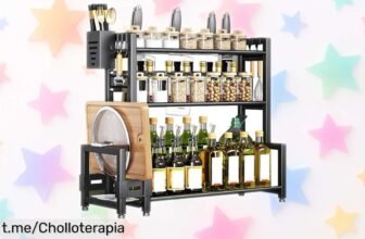 Organizador de especias KYYGKY en acero resistente, ahorro brutal y precio tirado; dale a tu cocina el orden que merece antes de que se agote este chollo.