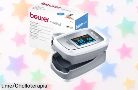 Oxímetro de dedo Beurer PO 30 con pantalla a color, precisión clínica en un tamaño compacto y precio loco; ¡no lo pienses más, estos volarán!