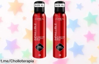 Pack 2 sprays fijadores Infaillible de L’Oréal París, la solución perfecta para que tu maquillaje permanezca intacto todo el día. No pierdas esta oportunidad única y consíguelo ya.
