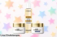 Pack completo L’Oréal Paris Age Perfect para un rostro radiante: ¡crema de día, noche y limpiador a precio de escándalo! Solo por tiempo limitado, dale amor a tu piel antes que se agote.