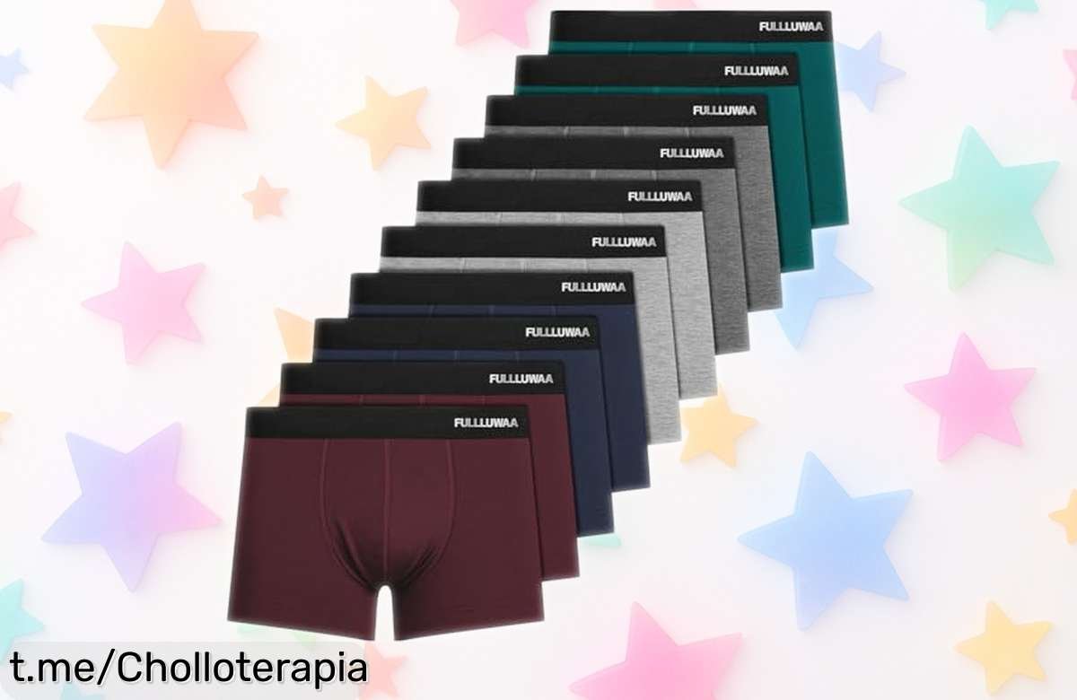 Pack de 10 boxers de algodón Fullluwaa para hombre, ¡precios locos y calidad que deslumbra! Aprovecha este ofertón antes de que volen. Tu bienestar lo merece.