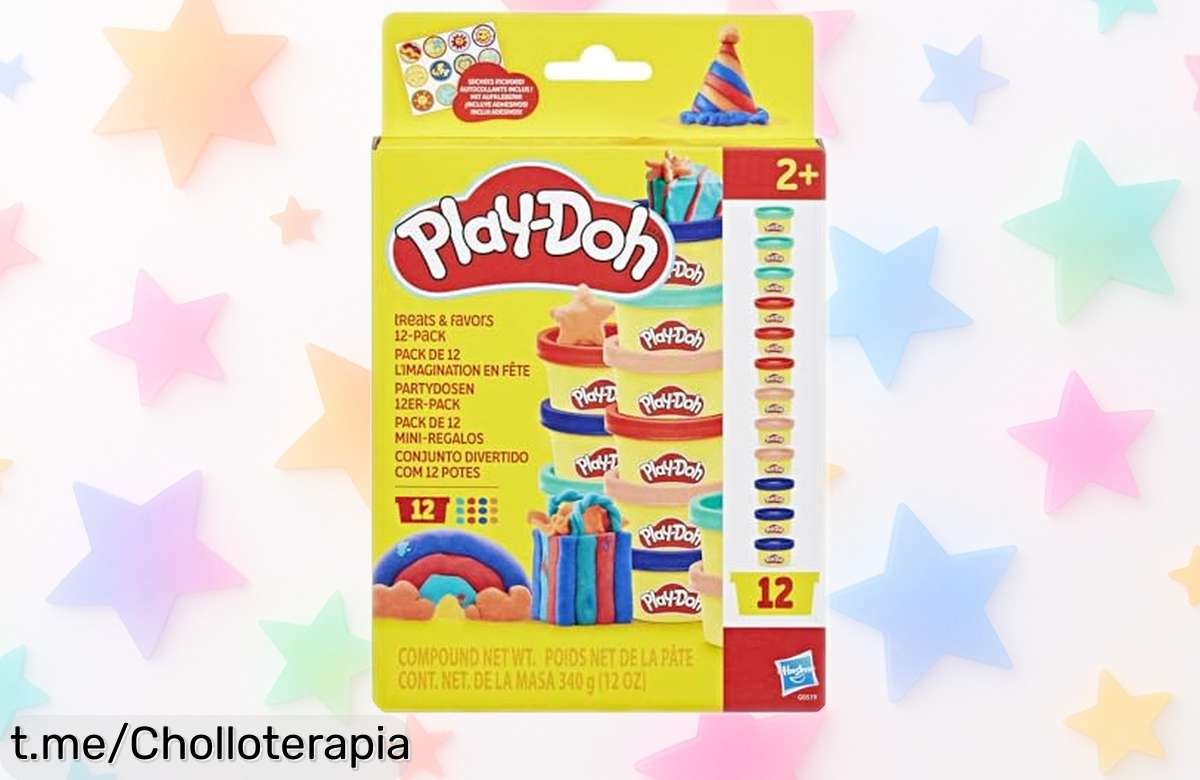 Pack de 12 mini botes de plastilina PlayDoh a un precio loco, ¡despierta la creatividad y diviértete personalizando todo lo que imagines antes que se agoten!