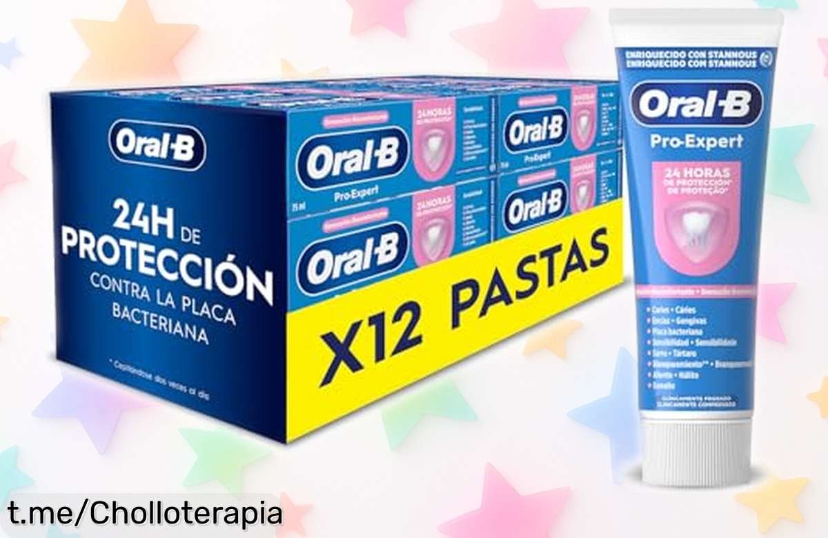 Pack de 12 pastas de dientes Oral B Pro Expert para dientes sensibles, ¡ofertón que no podrás dejar pasar! Disfruta una sonrisa impecable y fresca al mejor precio del mes.
