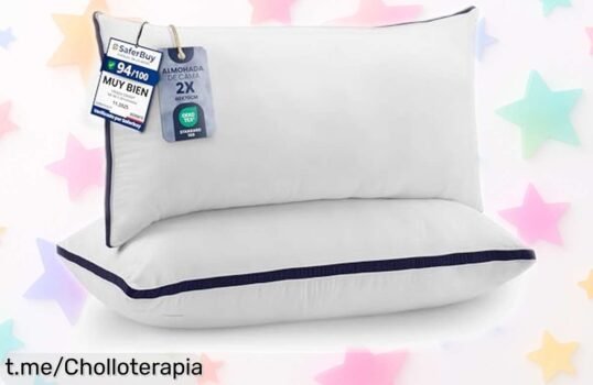 Pack de 2 almohadas Utopia Bedding con relleno 3D, suavidad y firmeza garantizadas a un precio loco que volará. No te quedes sin el tuyo, sueña mejor cada noche.