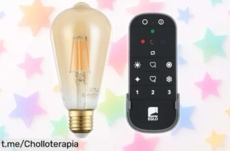 Pack de 2 bombillas LED inteligentes con mando y control por voz, bajada de precio brutal que volará rápido; ilumina tu hogar bonito sin gastar un dineral.