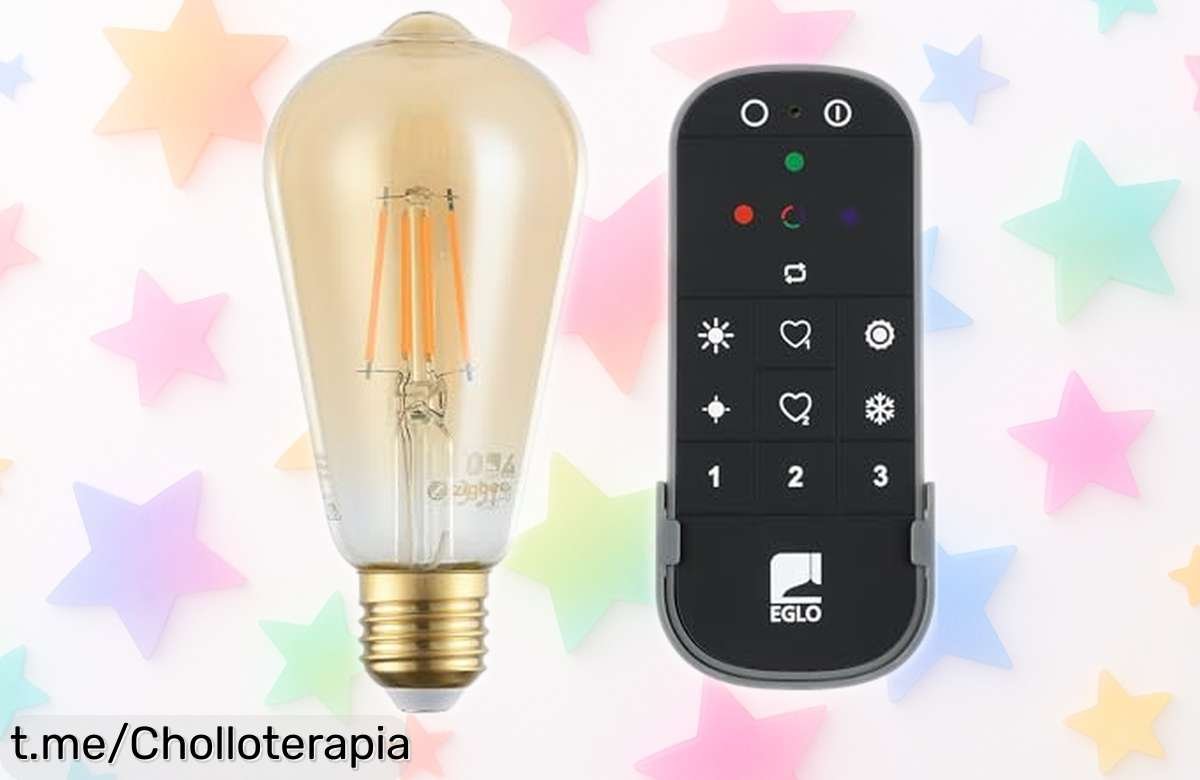 Pack de 2 bombillas LED inteligentes con mando y control por voz, bajada de precio brutal que volará rápido; ilumina tu hogar bonito sin gastar un dineral.