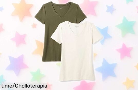 Pack de 2 camisetas básicas Amazon Essentials, ¡ofertón irrepetible y suave al tacto! Apresúrate, a este precio vuelan antes que se agoten.