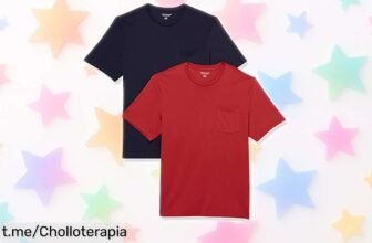 Pack de 2 camisetas básicas Amazon Essentials para hombre a precio loco, renueva tu estilo diario con calidad y comodidad. ¡No te quedes sin ellas, que vuelan!