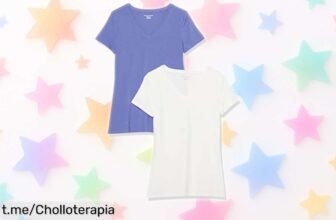 Pack de 2 camisetas básicas Amazon Essentials, tela suave y cómodas para un look impoluto. ¡No te quedes sin este ofertón que hará brillar tu estilo!