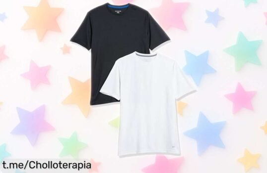 Pack de 2 camisetas básicas para hombre, con secado ultra rápido y diseño moderno a precio ridículo: ¡Consígelas antes que se agoten y dale un upgrade a tu armario!