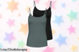 Pack de 2 camisetas sin mangas para chica a precio de risa, ideal para cualquier plan: ¡No te lo pierdas y dale un toque fresco y divertido a tu armario ya!