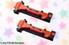 Pack de 2 cortadores de cinturón y martillos rompecristales Amazon Basics a precio que no cuadra, ¡perfectos para emergencias! No te quedes sin ellos, estas unidades vuelan.