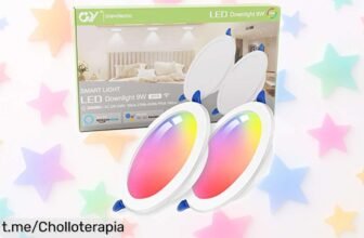 Pack de 2 downlights LED GY que iluminan tu hogar con luz blanca y RGB, ¡rebaja brutal! No te quedes sin los tuyos, ¡disfruta la magia de controlar la luz a tu manera ahora mismo!