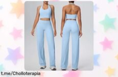 Pack de 2 piezas de ropa deportiva para mujer con sujetador y pantalón fresco, una oferta increíble que te hará moverte sin agobios a un precio de escándalo. ¡Aprovecha ya!