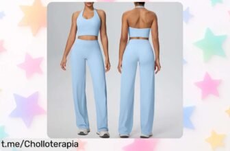 Pack de 2 piezas de ropa deportiva para mujer con sujetador y pantalón fresco, una oferta increíble que te hará moverte sin agobios a un precio de escándalo. ¡Aprovecha ya!