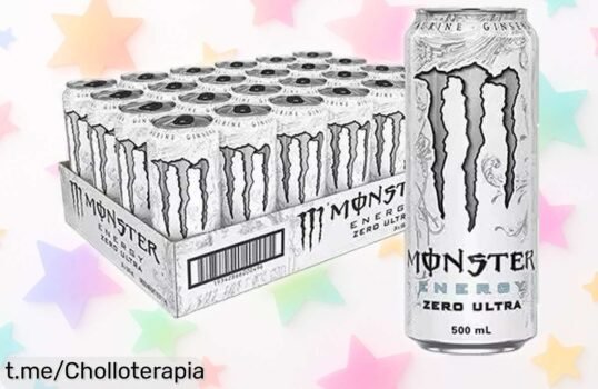 Pack de 24 latas de Monster Ultra White y Mango Loco, energía sin azúcar a precio de risa para que nunca te falten las pilas. ¡No pierdas esta oportunidad única!