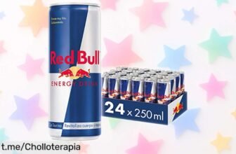 Pack de 24 latas de bebida energética Red Bull regular para que no te falte energía esta semana con precio loco que se va volando, ¡no te quedes sin el tuyo!