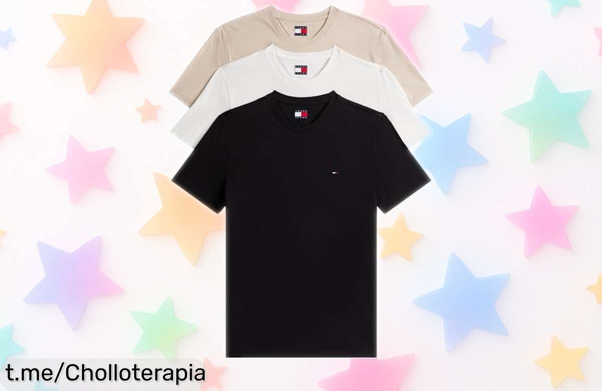 Pack de 3 camisetas para hombre Tommy Jeans a precio escandaloso; no te quedes sin las tuyas, ¡vuelan rápido y están listas para acompañarte en cada aventura!